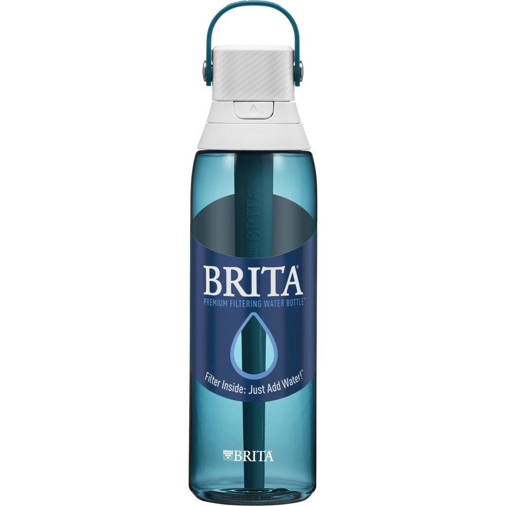 slide 2 of 7, Brita Premium 26oz Filtering Water Bottle with Filter - Seaglass, 26 oz