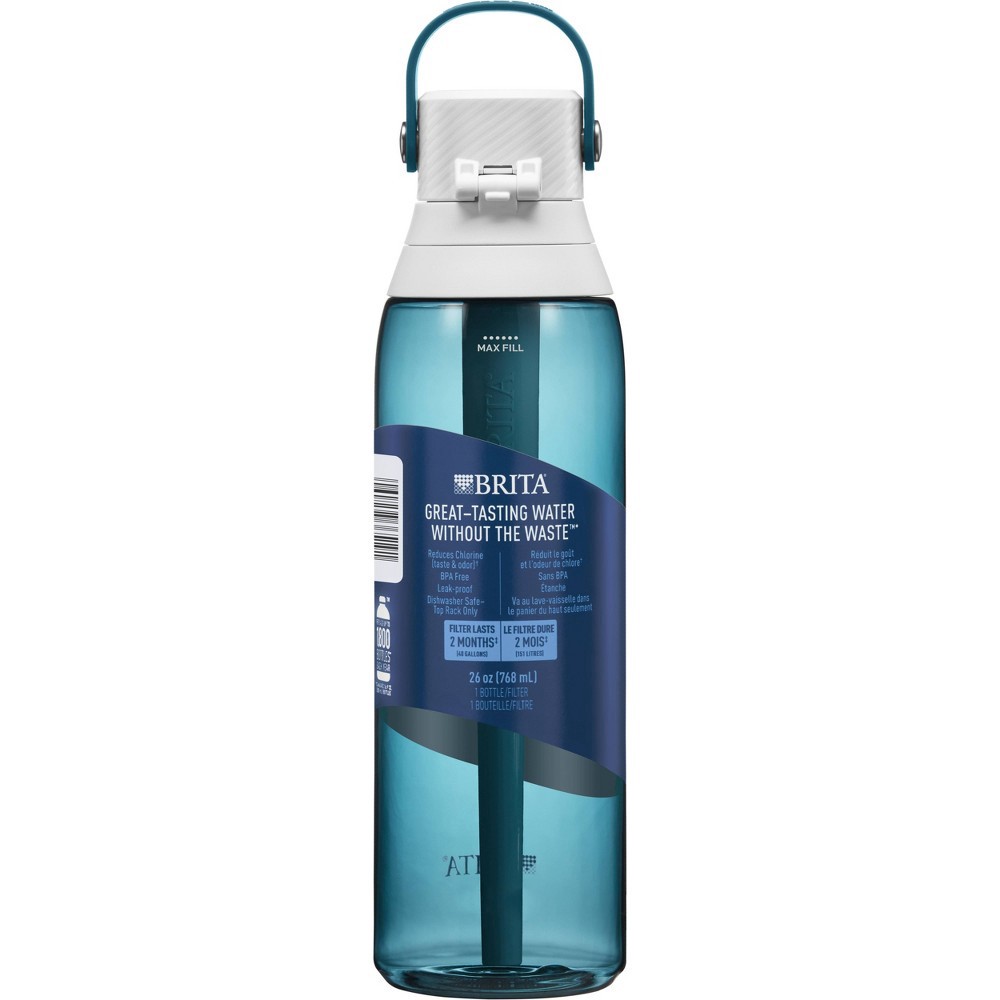 slide 4 of 7, Brita Premium 26oz Filtering Water Bottle with Filter - Seaglass, 26 oz
