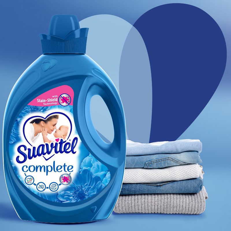 slide 7 of 9, Suavitel Complete Scented Liquid Fabric Softener and Conditioner - Field Flowers - 105 fl oz, 105 fl oz