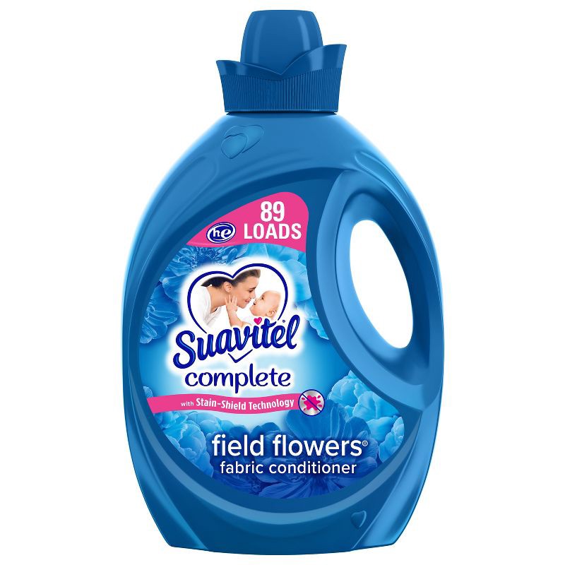 slide 1 of 9, Suavitel Complete Scented Liquid Fabric Softener and Conditioner - Field Flowers - 105 fl oz, 105 fl oz