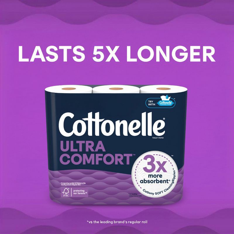 slide 3 of 9, Cottonelle Ultra Comfort Toilet Paper - 12 Mega Rolls, 1 ct