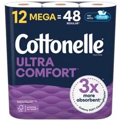 Cottonelle Ultra Comfort Toilet Paper - 12 Mega Rolls