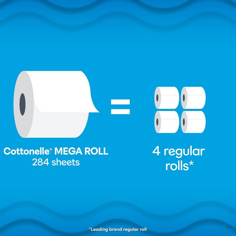 slide 4 of 9, Cottonelle Ultra Clean Strong Toilet Paper - 12 Mega Rolls, 1 ct