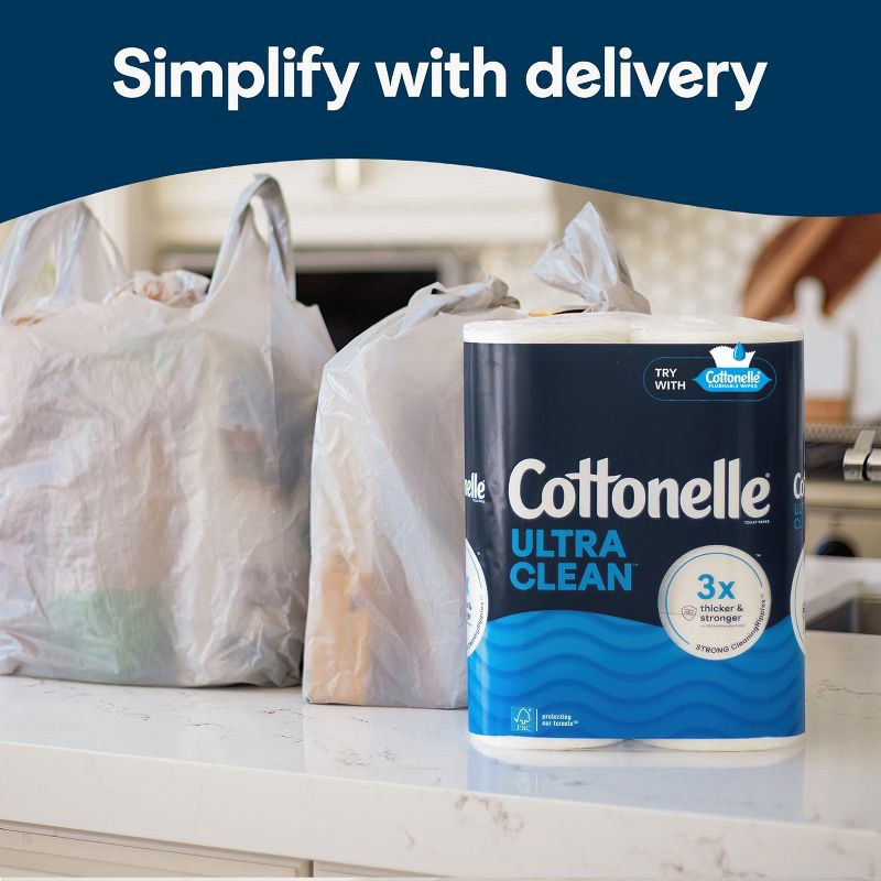 slide 9 of 10, Cottonelle Ultra Clean Strong Toilet Paper - 12 Mega Rolls, 1 ct