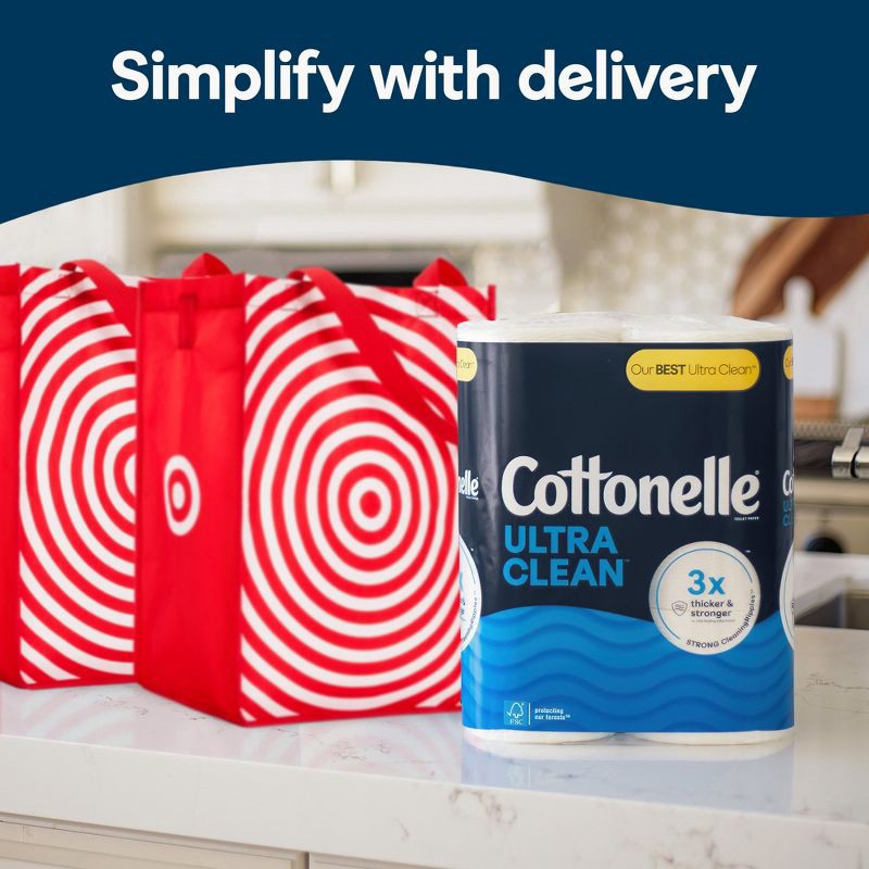 slide 10 of 10, Cottonelle Ultra Clean Strong Toilet Paper - 12 Mega Rolls, 1 ct