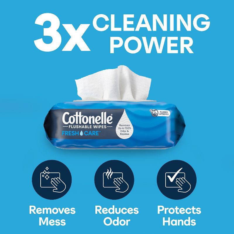 slide 9 of 9, Cottonelle Flushable Wet Wipes - 4pk/42ct, 4 ct, 42 ct