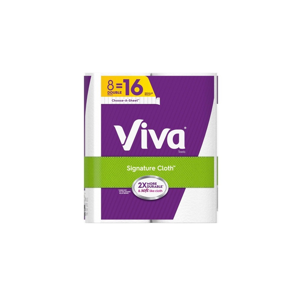 slide 2 of 9, Viva Choose-a-Sheet Paper Towels Double Rolls, 8 ct