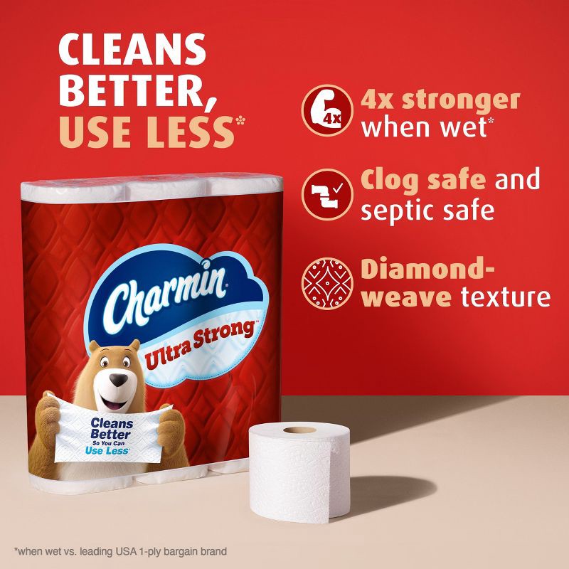 slide 2 of 16, Charmin Ultra Strong Toilet Paper - 6 Mega Rolls, 1 ct