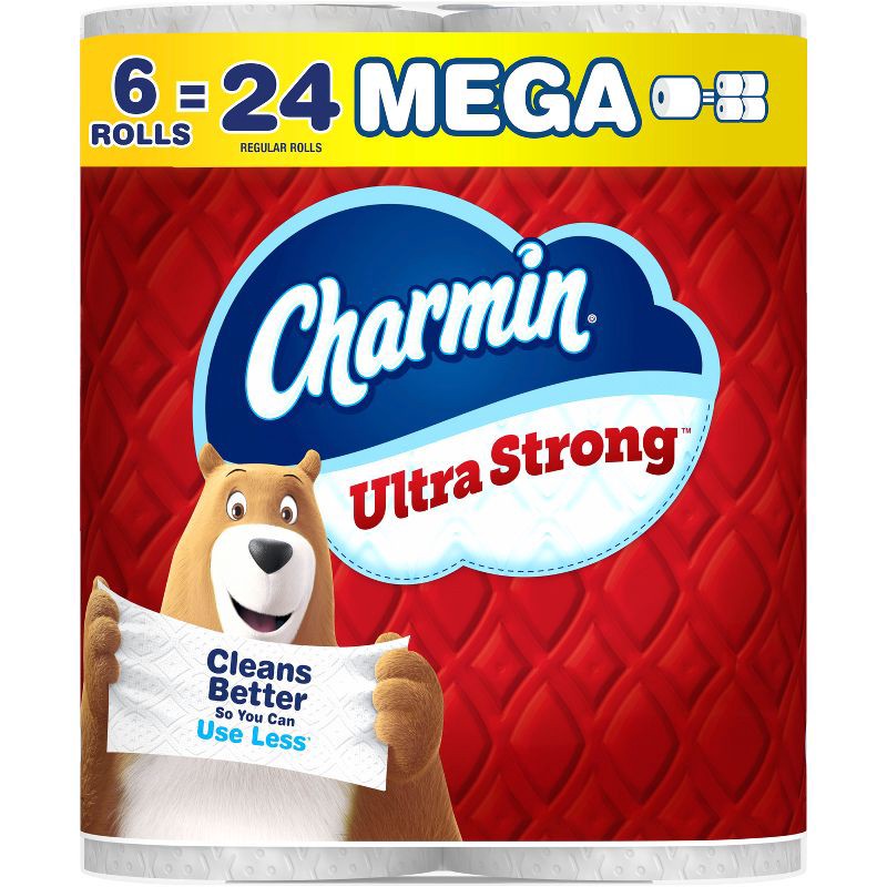 slide 1 of 16, Charmin Ultra Strong Toilet Paper - 6 Mega Rolls, 1 ct