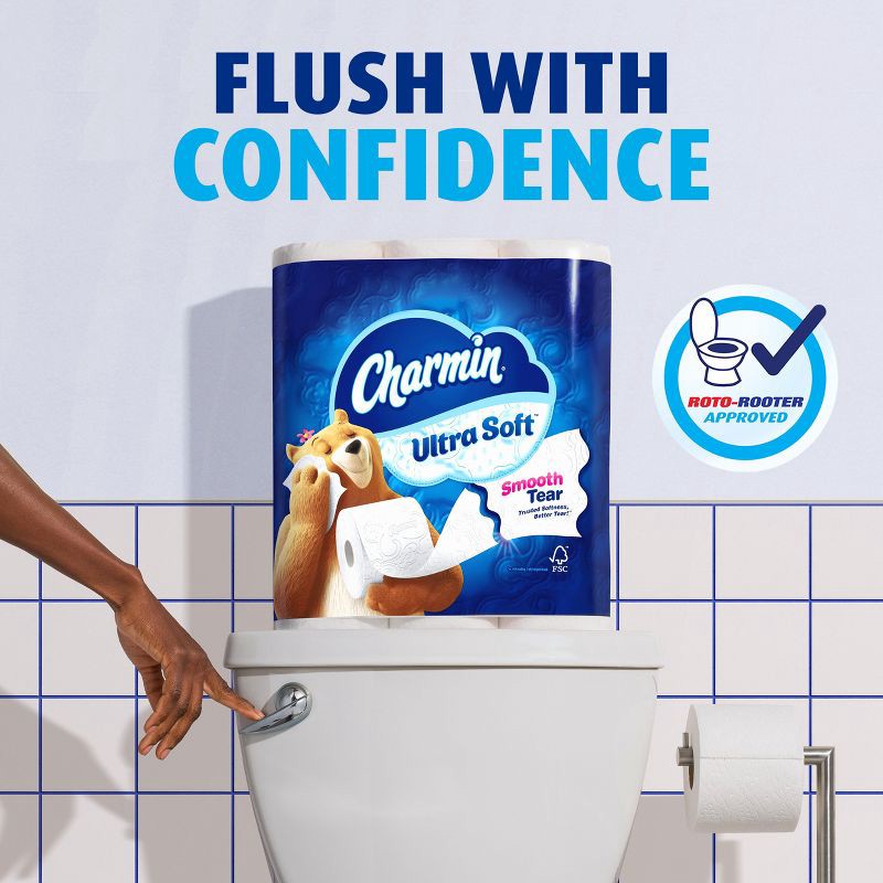 slide 10 of 13, Charmin Ultra Soft Toilet Paper - 6 Mega Rolls, 1 ct