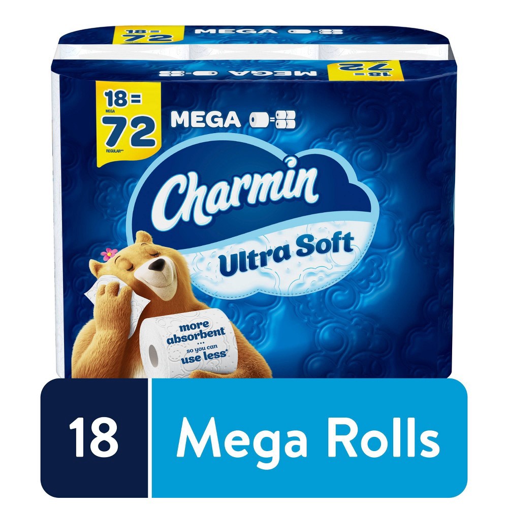 slide 6 of 6, Charmin Ultra Soft Toilet Paper - 18 Mega Rolls, 4392 ct