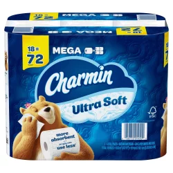 Charmin Ultra Soft Toilet Paper - 18 Mega Rolls
