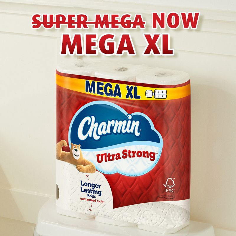 slide 4 of 15, Charmin Ultra Strong Toilet Paper - 8 Mega XL Rolls, 1 ct