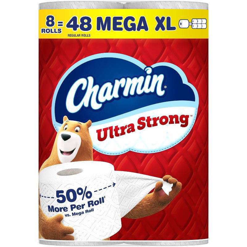 slide 1 of 17, Charmin Ultra Strong Toilet Paper - 8 Mega XL Rolls, 1 ct