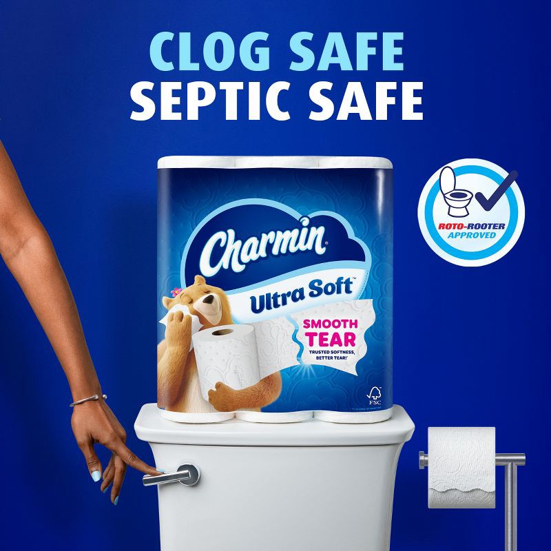 slide 9 of 16, Charmin Ultra Soft Toilet Paper - 8 Mega XL Rolls, 1 ct