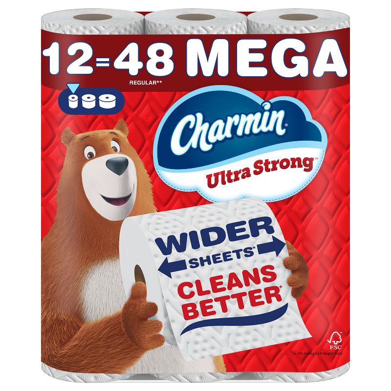 slide 1 of 16, Charmin Ultra Strong Toilet Paper - 12 Mega Rolls, 12 rolls