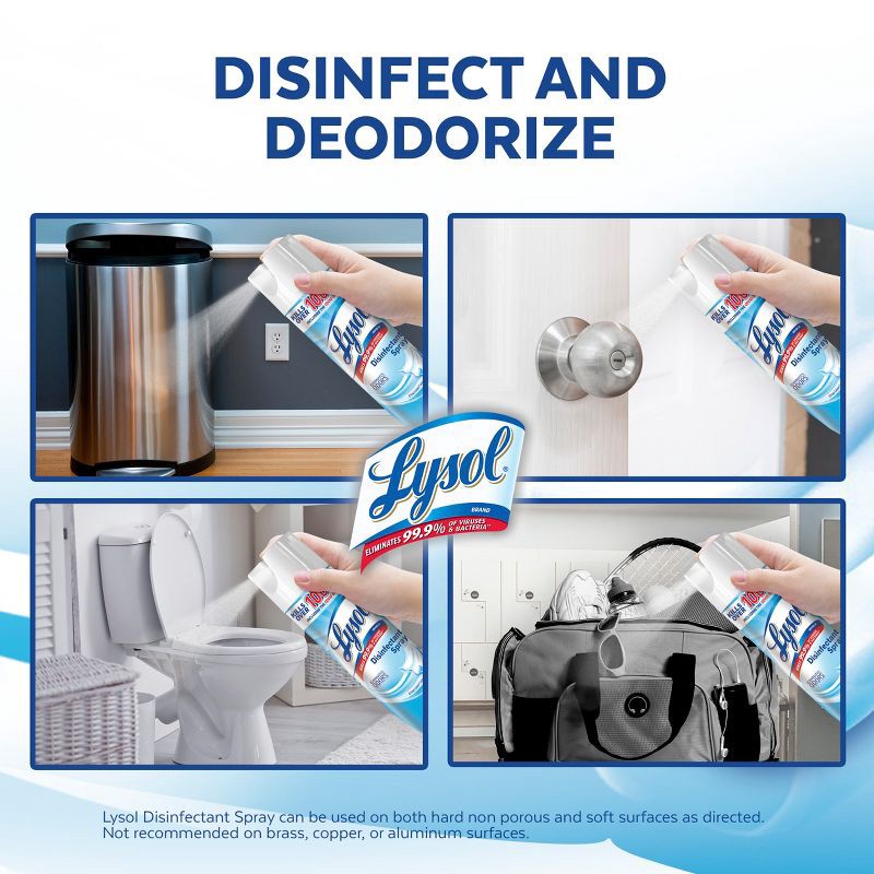 slide 10 of 11, Lysol Crisp Linen Disinfectant Aerosol Spray - 19oz/2ct, 2 ct; 19 oz