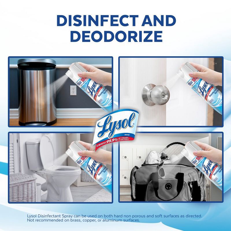 slide 11 of 12, Lysol Crisp Linen Disinfectant Spray - 19oz/2ct, 2 ct; 19 oz