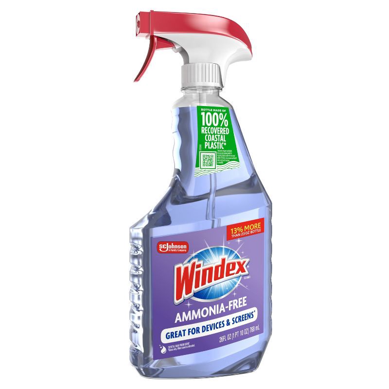 slide 12 of 13, Windex Crystal Rain Scent Ammonia-Free Glass Cleaner Spray - 26oz, 26 oz