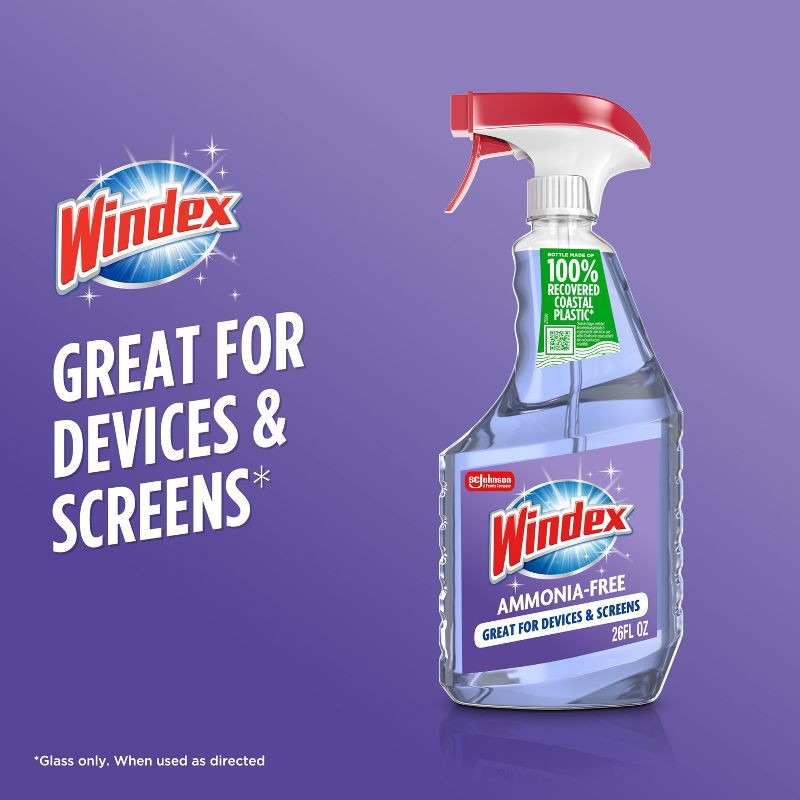 slide 5 of 13, Windex Crystal Rain Scent Ammonia-Free Glass Cleaner Spray - 26oz, 26 oz