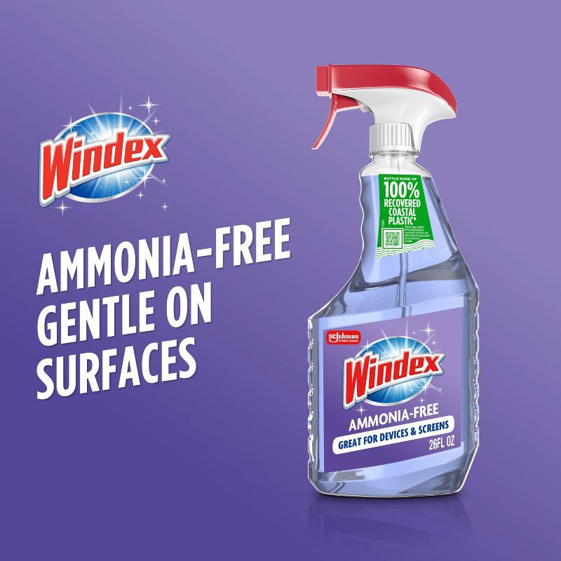 slide 9 of 13, Windex Crystal Rain Scent Ammonia-Free Glass Cleaner Spray - 26oz, 26 oz