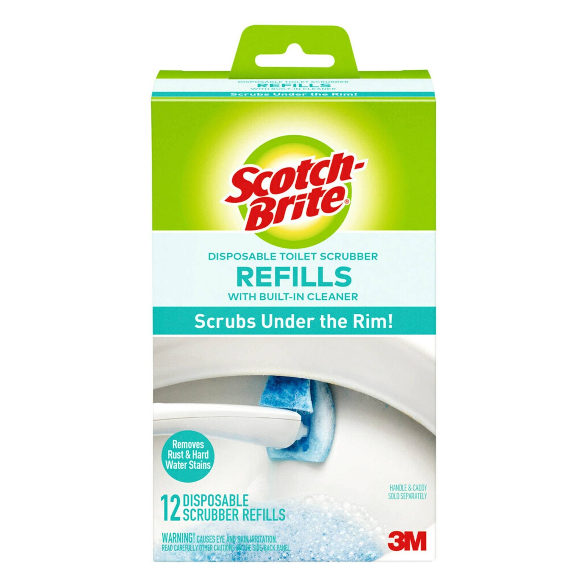 Scotch-Brite Disposable Toilet Scrubber - 1 / Box - White, Blue