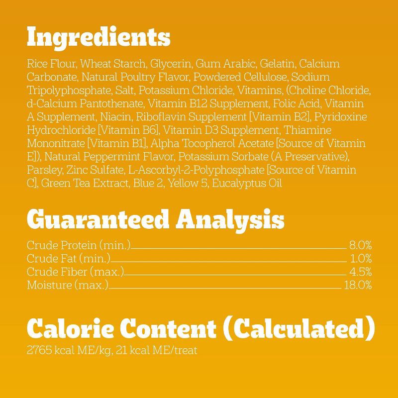 slide 10 of 10, Pedigree Dentastix Mint Fresh Flavor Dental and Hard Chewy Dog Treats for Small Dog - 102ct, 102 ct