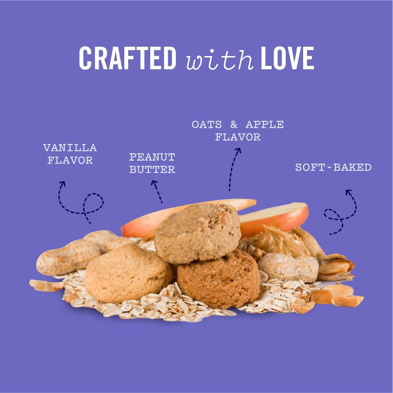 slide 2 of 6, Three Dog Bakery Assorted "Mutt" Trio Chewy with Peanut Butter, Carob and Vanilla Flavor Dog Treats - 26oz, 26 oz