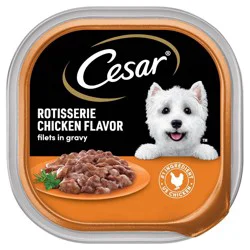 Cesar Filets in Gravy Rotisserie Chicken Flavor Small Breed Wet Dog Food - 3.5oz