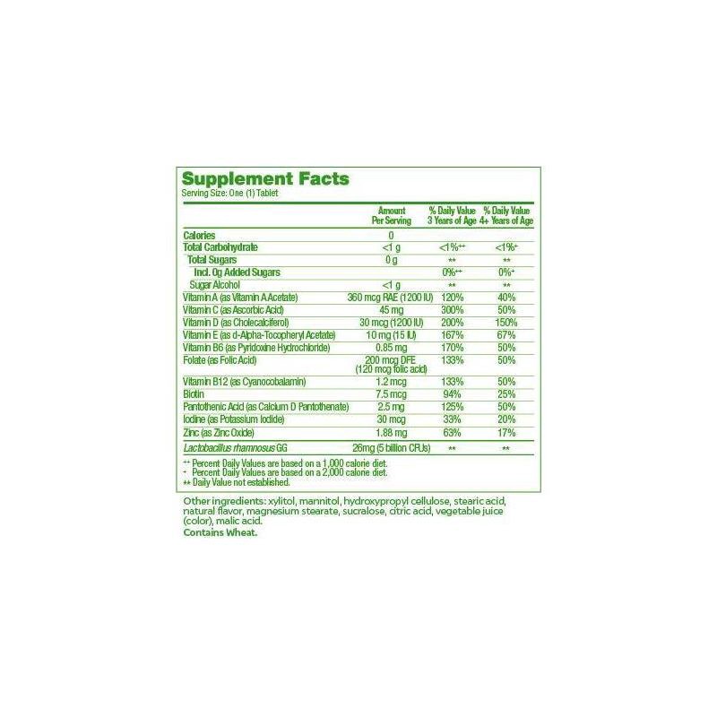 slide 3 of 8, Culturelle Kids Daily Probiotic Plus Multivitamin Vegan Chewable for Oral Health, Digestive and Immune Support - Fruit Punch - 30ct, 30 ct