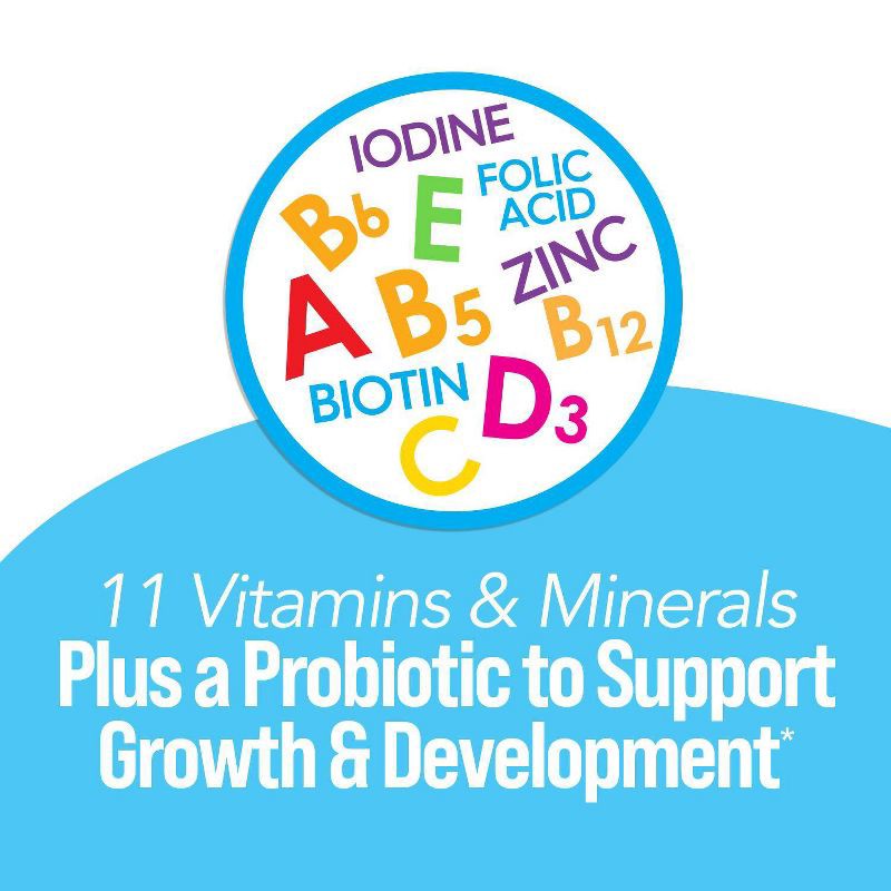 slide 6 of 13, Culturelle Kids Daily Probiotic Plus Multivitamin Vegan Chewable for Oral Health, Digestive and Immune Support - Fruit Punch - 30ct, 30 ct