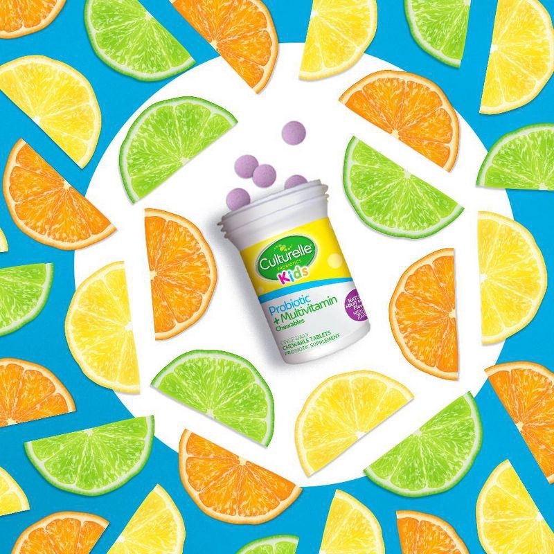 slide 11 of 13, Culturelle Kids Daily Probiotic Plus Multivitamin Vegan Chewable for Oral Health, Digestive and Immune Support - Fruit Punch - 30ct, 30 ct