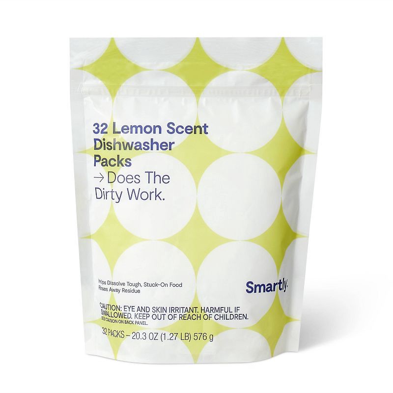 slide 1 of 3, Lemon Scent Dishwasher Packs - 20.3oz/32ct - Smartly™, 20.3 oz, 32 ct