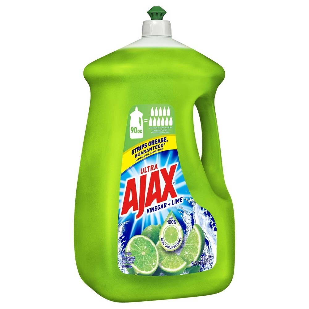 slide 2 of 3, Ajax Ultra Liquid Dish Soap - Vinegar and Lime - 90 fl oz, 90 fl oz