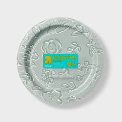 Green Floral Paper Plate 6.8" - 58ct - up&up™