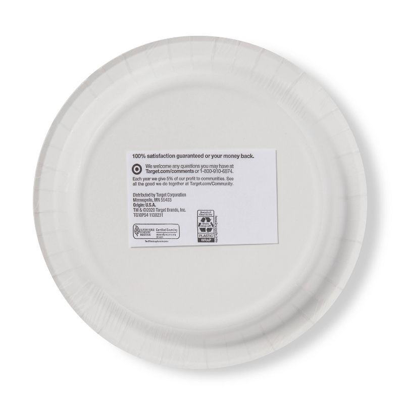 UP & UP White w blue dot rim heavy duty paper plates 10 - 54CT