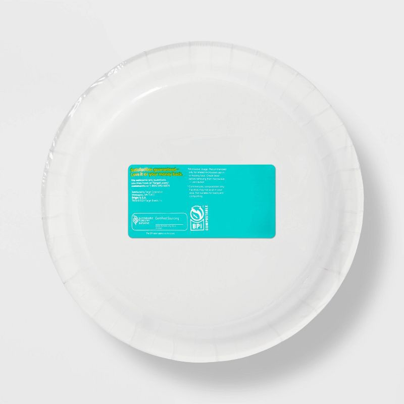 slide 3 of 3, Blue Floral Paper Plate 10" - 54ct - up&up™, 54 ct