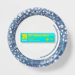Blue Floral Paper Plate 10" - 54ct - up&up™: Classic Polka Dots, Disposable Dinnerware