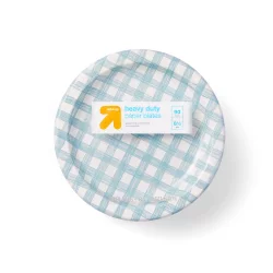 Line Plaid Paper Plate 8.5" - 90ct - up & up