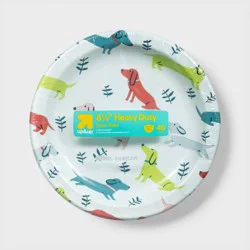 Dogs Paper Plate 8.5" - 40ct - up&up™: Round Shape, Disposable Dinnerware