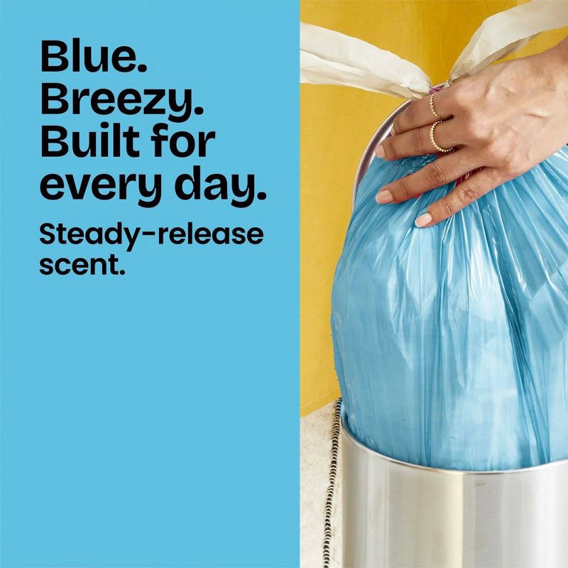 slide 3 of 11, Glad Small Kitchen Drawstring 4gal Trash Bags - Febreze Beachside Breeze - 34ct, 34 ct; 4 gal