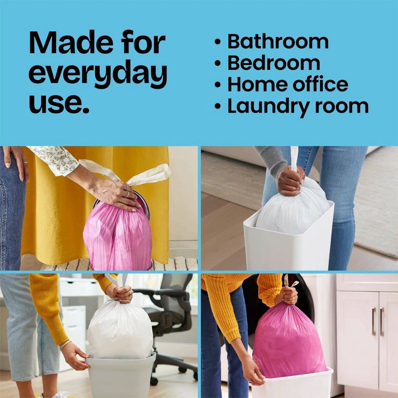 slide 6 of 11, Glad Small Kitchen Drawstring 4gal Trash Bags - Febreze Beachside Breeze - 34ct, 34 ct; 4 gal