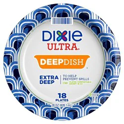 Dixie Ultra 9" Deep Dish Paper Plates - 28oz/18ct