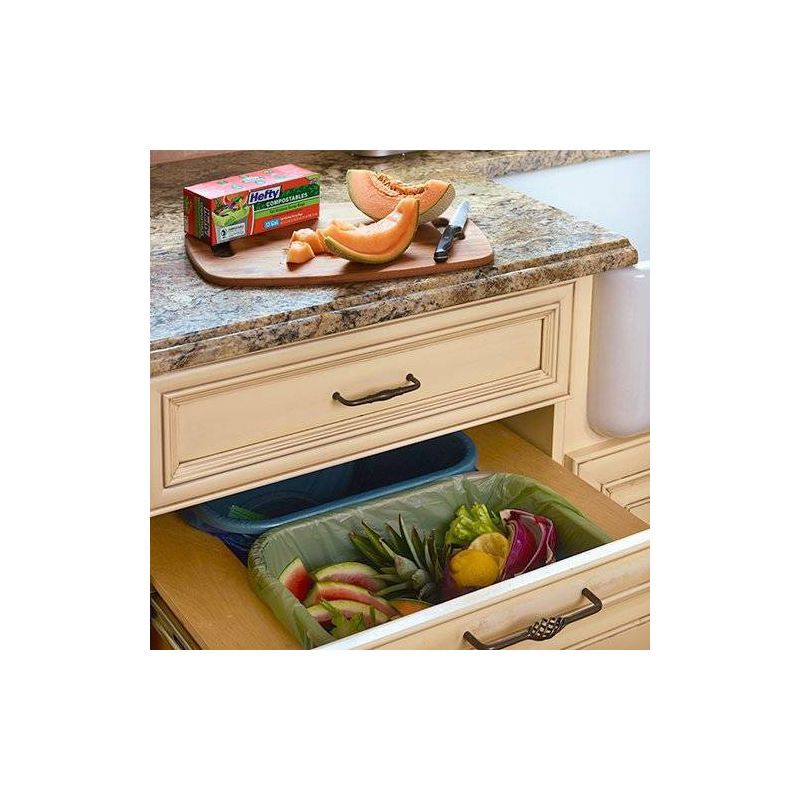 slide 3 of 4, Hefty Compostables Small Kitchen Scrap Trash Bag - 2.6gal/20ct, 2.6 gal, 20 ct