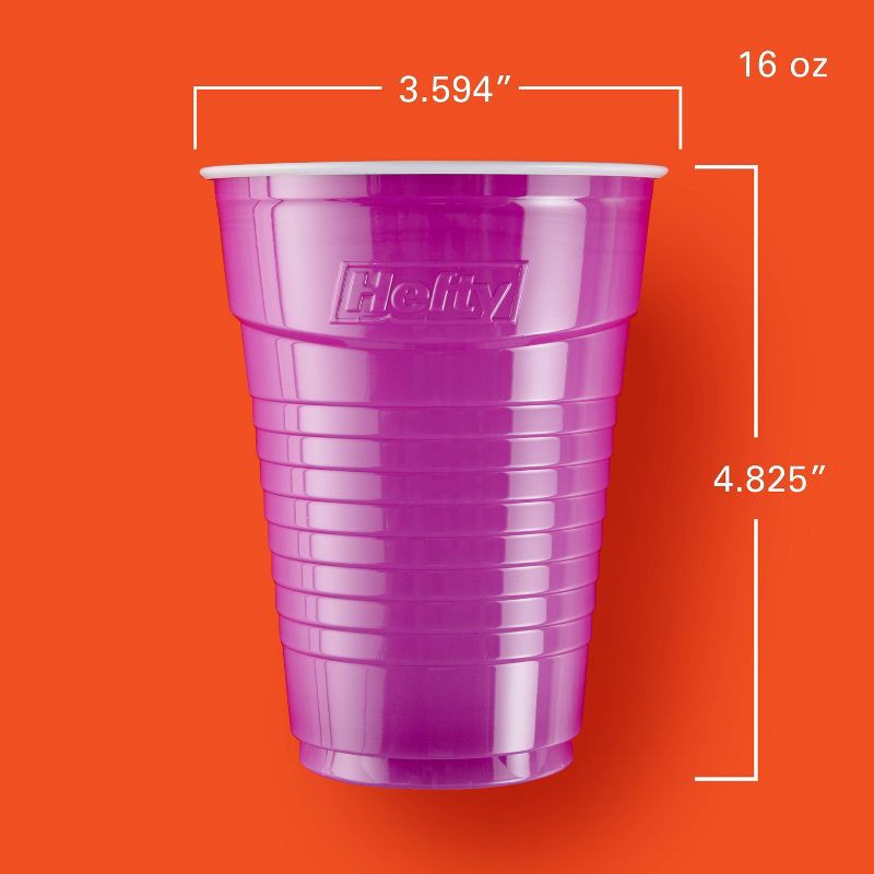 slide 2 of 7, Hefty Party On! Disposable Cups - 80ct/16oz, 80 ct; 16 oz