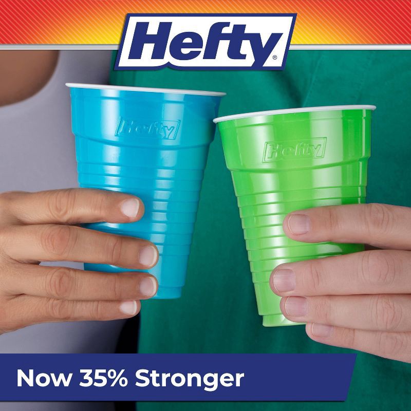 slide 4 of 7, Hefty Party On! Disposable Cups - 80ct/16oz, 80 ct; 16 oz