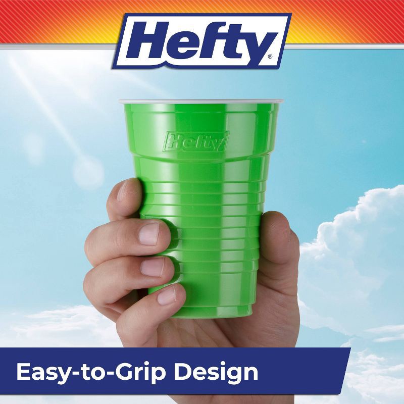 slide 5 of 7, Hefty Party On! Disposable Cups - 80ct/16oz, 80 ct; 16 oz