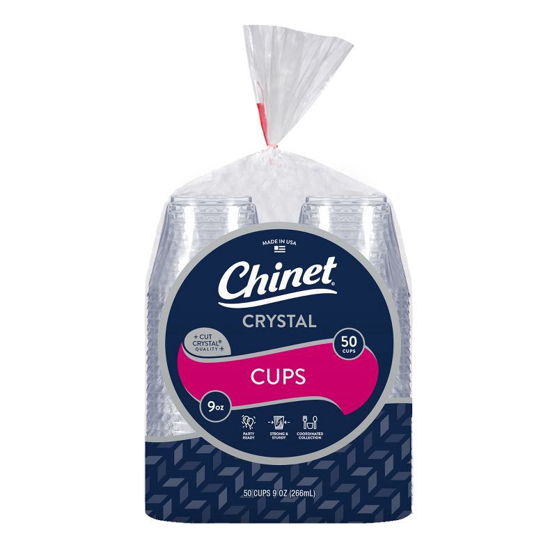 slide 1 of 6, Chinet Crystal Cup - 50ct/9oz, 50 ct, 9 oz