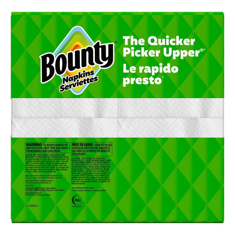 slide 8 of 11, Bounty Napkins White - 400ct, 400 ct