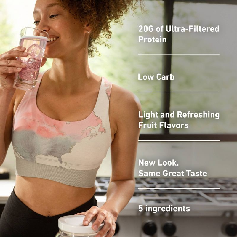 slide 4 of 9, Isopure Clear 20g Whey Isolate Protein Powder - Tropical Punch - 16 Servings - 14oz, 20 gram, 16 servings, 14 oz